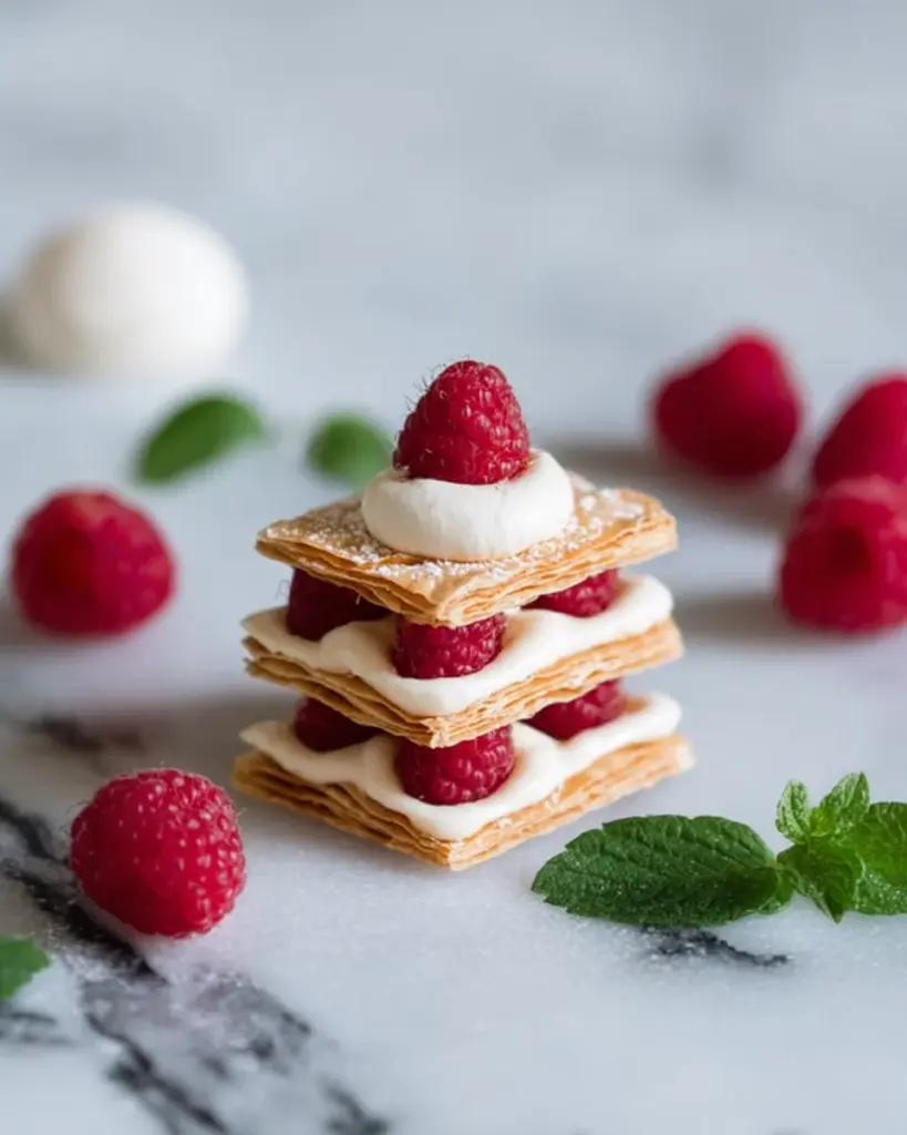 Biscuits Mille Feuille aux Framboises 1