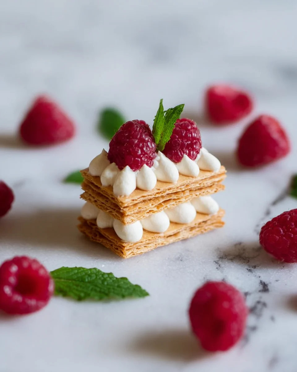 Biscuits Mille-Feuille aux Framboises : un délice à savourer !