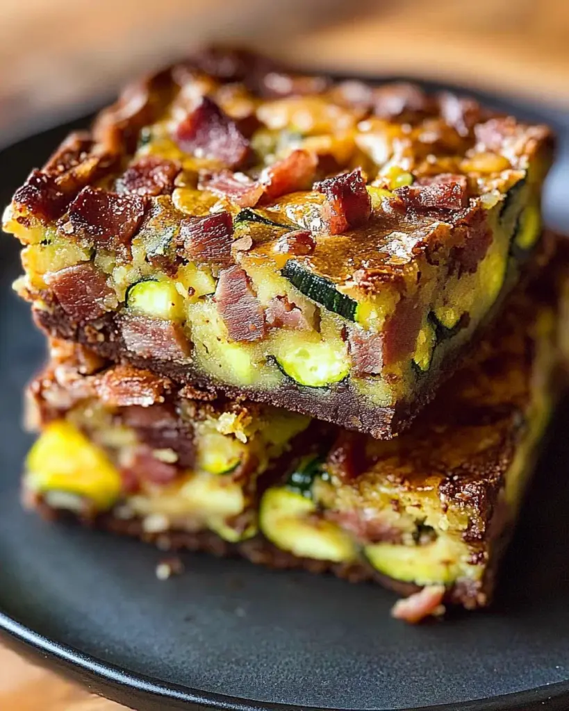 Brownies Sales aux Courgettes et Lardons 1