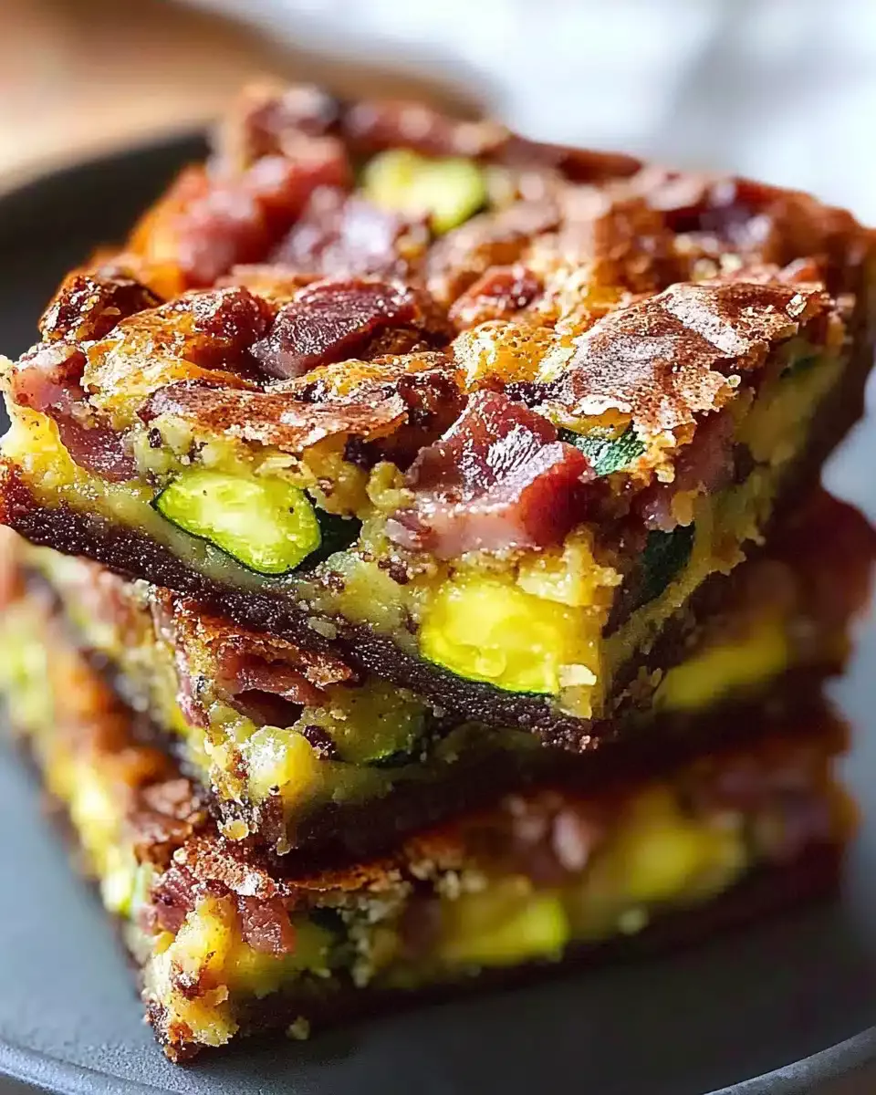 Brownies Salés aux Courgettes et Lardons : Découvrez cette recette délicieuse et originale !
