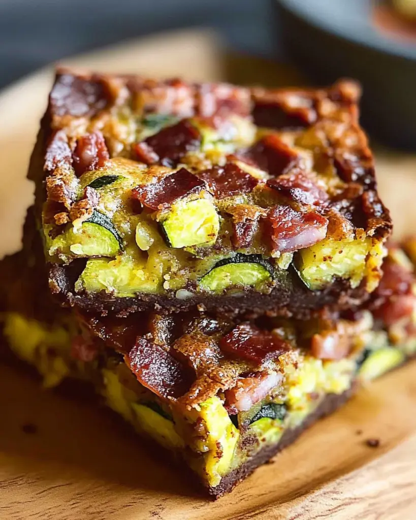 Brownies Sales aux Courgettes et Lardons 3