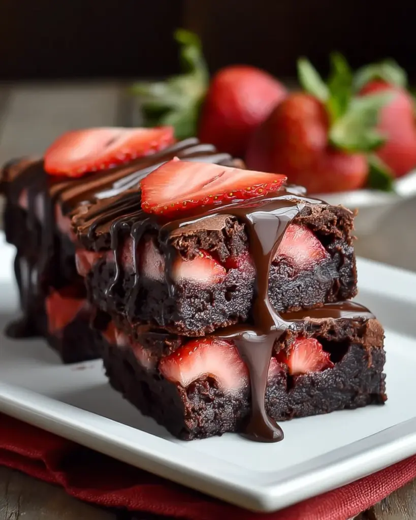 Brownies au Chocolat et aux Fraises 2