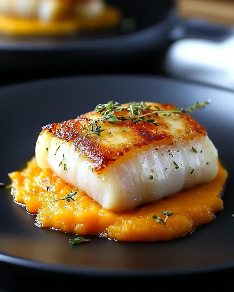 Cabillaud en Croute de Lard Fume avec Puree de Butternut 2
