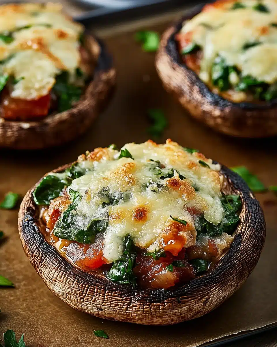 Champignons Portobello Farcis Savoureux à découvrir ici!