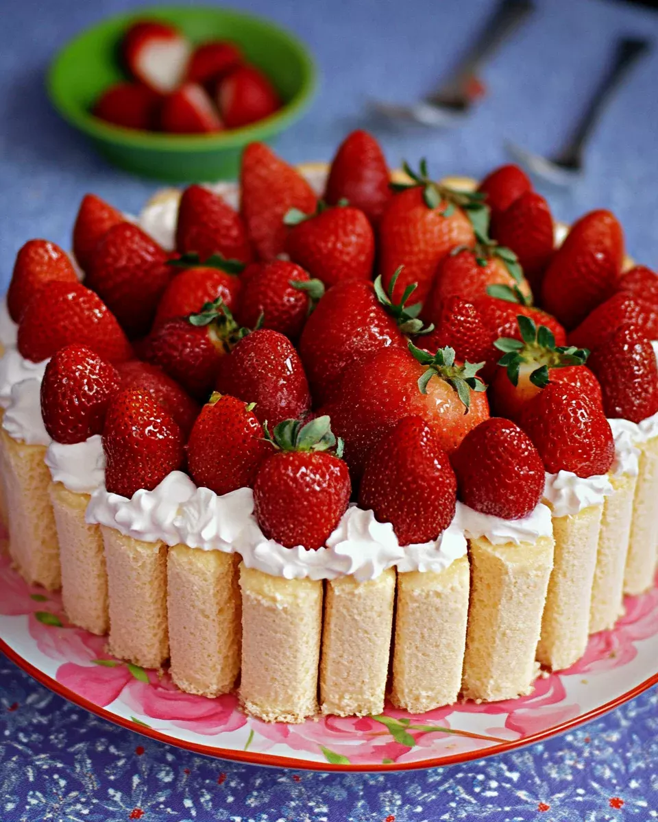 Charlotte aux fraises sans cuisson : une douceur irrésistible !