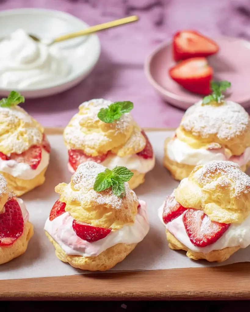 Choux a la Creme aux Fraises 3
