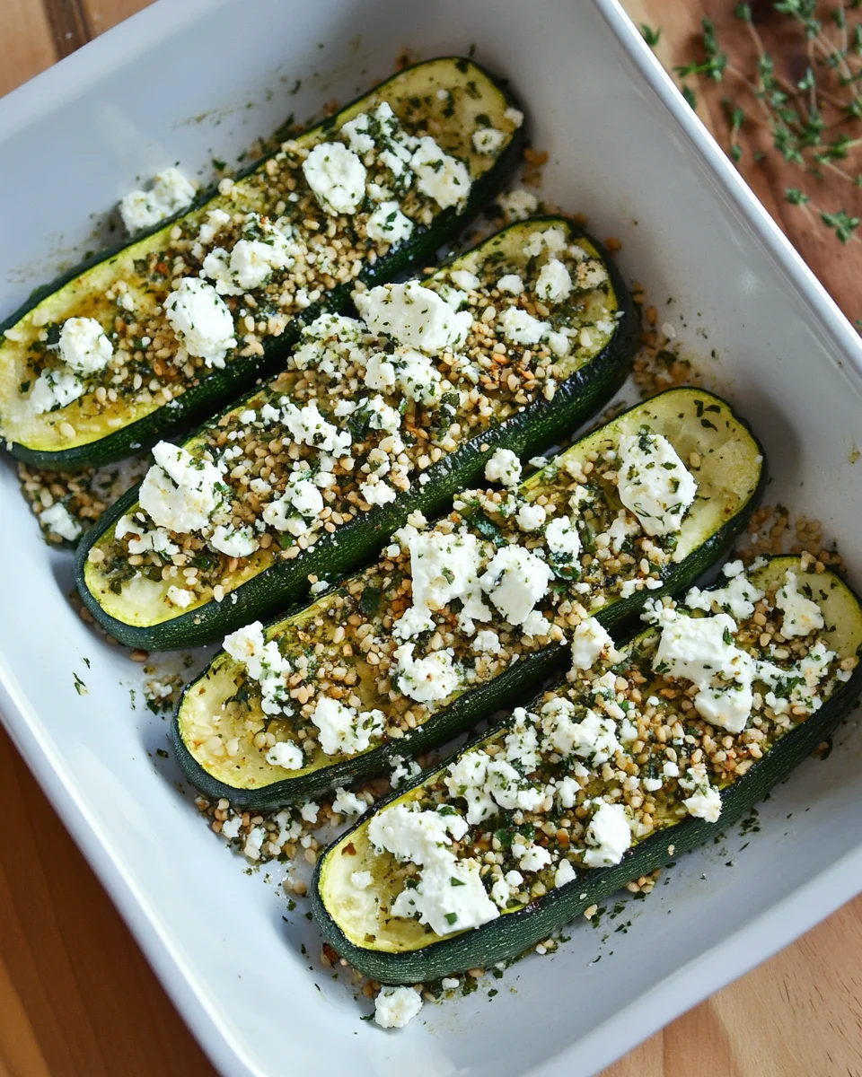 Courgettes rôties au four, feta et sésame doré : découvrez une recette savoureuse!