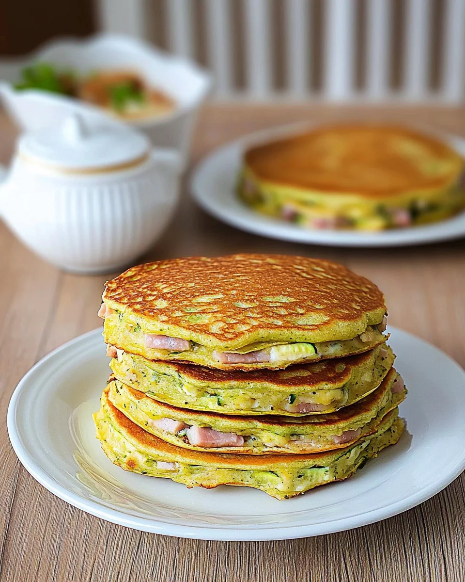 Crêpes de courgettes au fromage de chèvre et au jambon délicieuses à essayer !