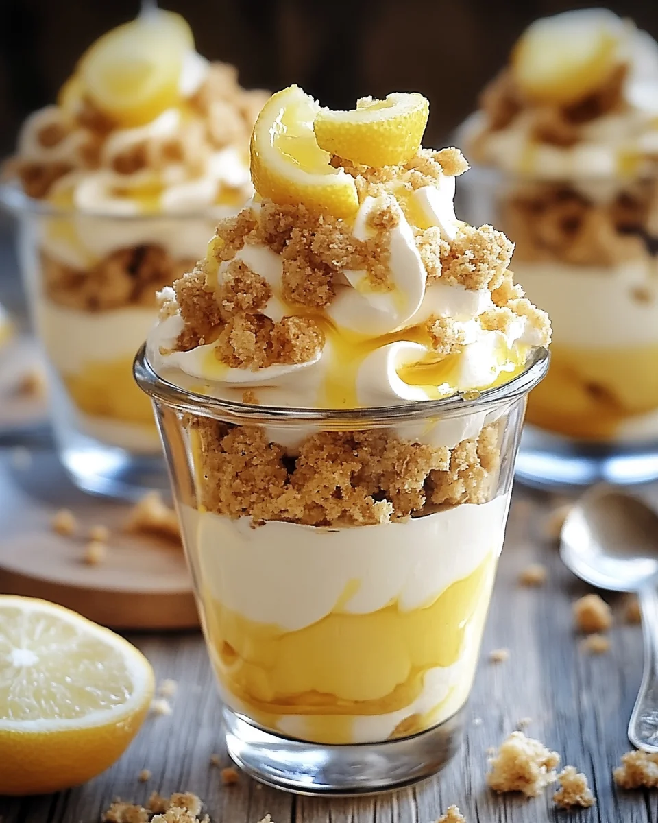 Délice de Verrine Citron Mascarpone avec Crumble : savourez ce dessert frais et facile !