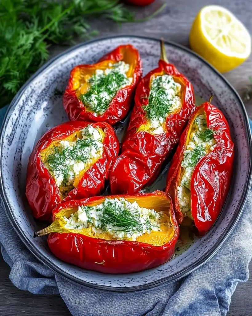 Feta Farcie dans des Poivrons Rouges 2
