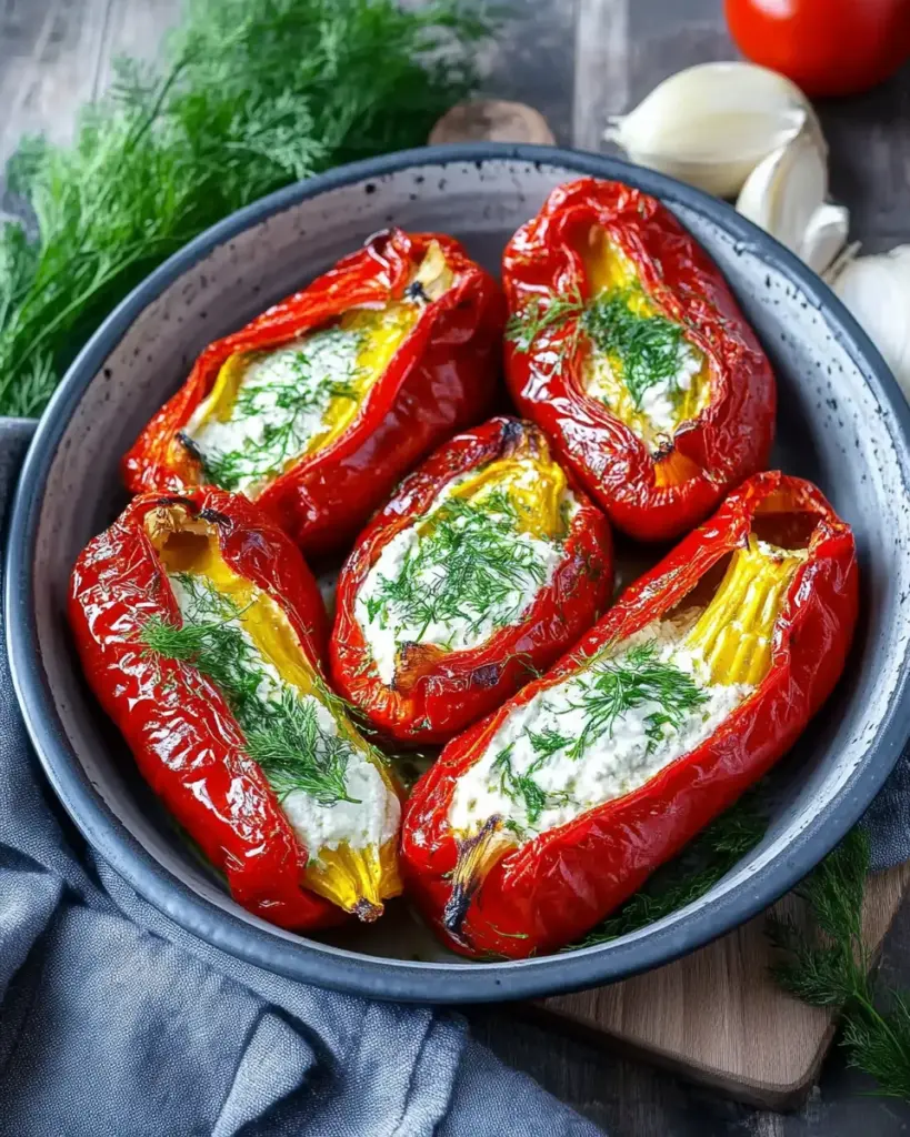 Feta Farcie dans des Poivrons Rouges 3