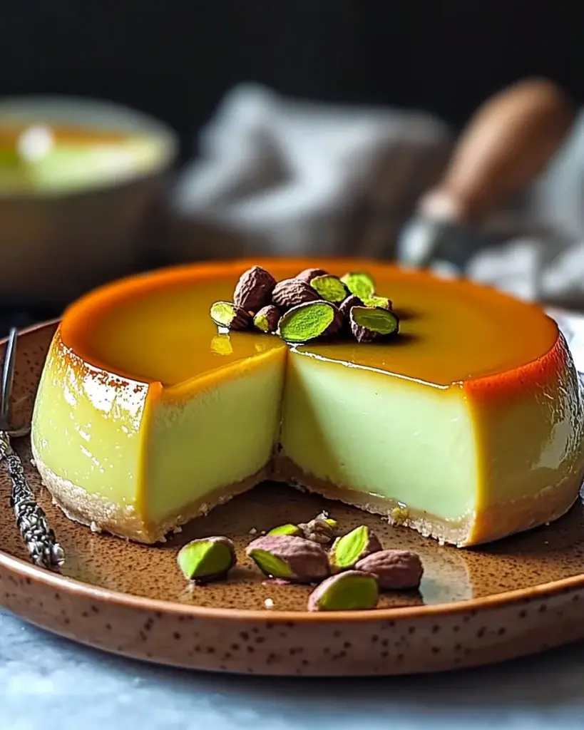 Flan a la Pistache 3