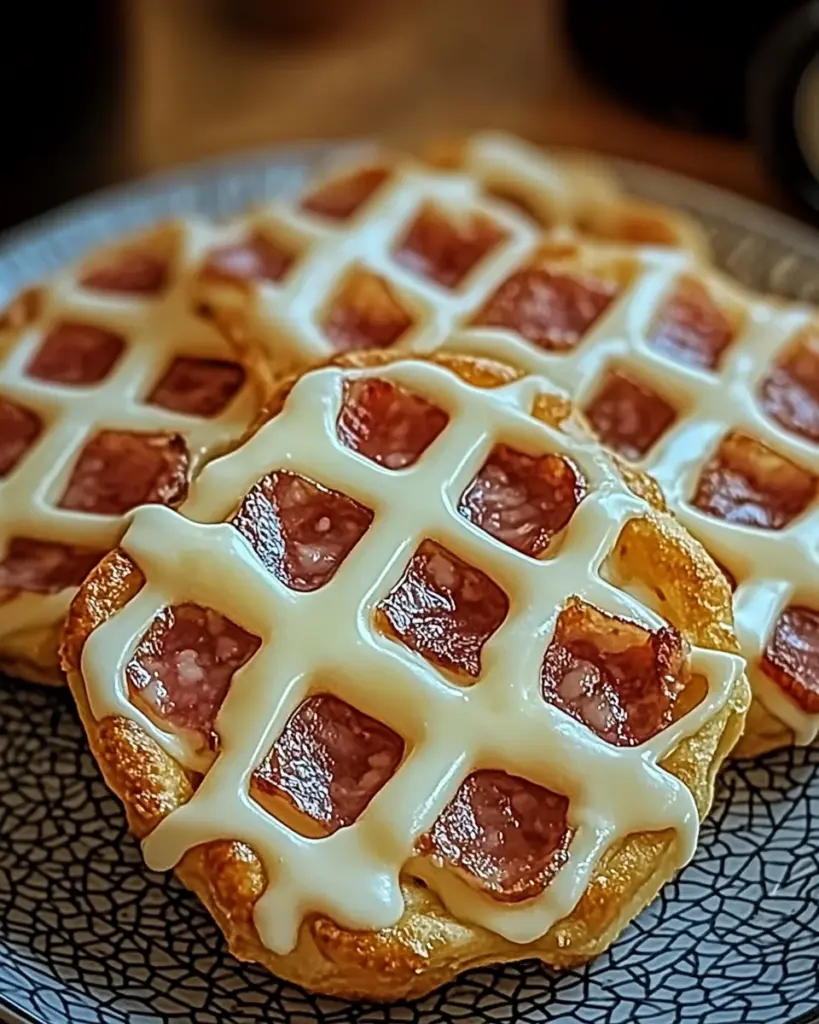 Gaufres Croustillantes au Jambon et au Fromage 2
