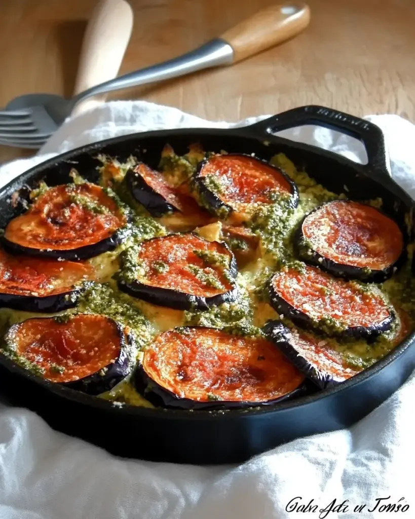 Gratin dAubergine et de Tomate au Pesto 1