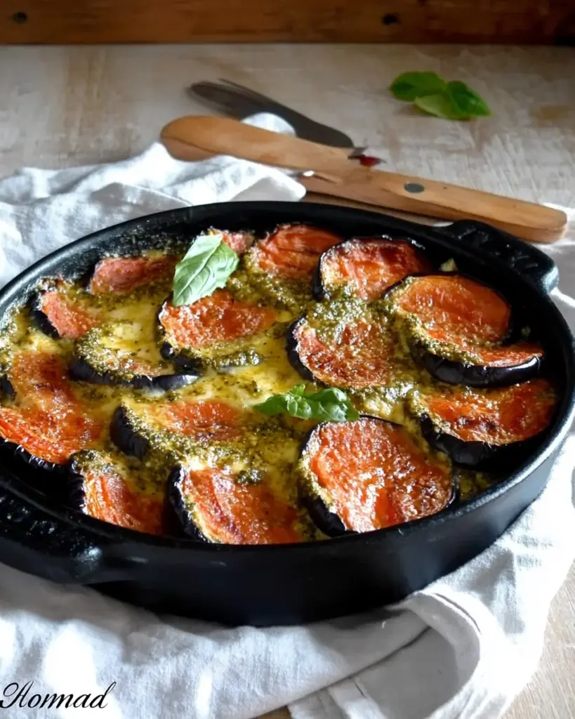 Gratin dAubergine et de Tomate au Pesto 3