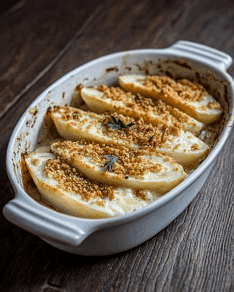 Gratin dEndives au Roquefort et Noix 1