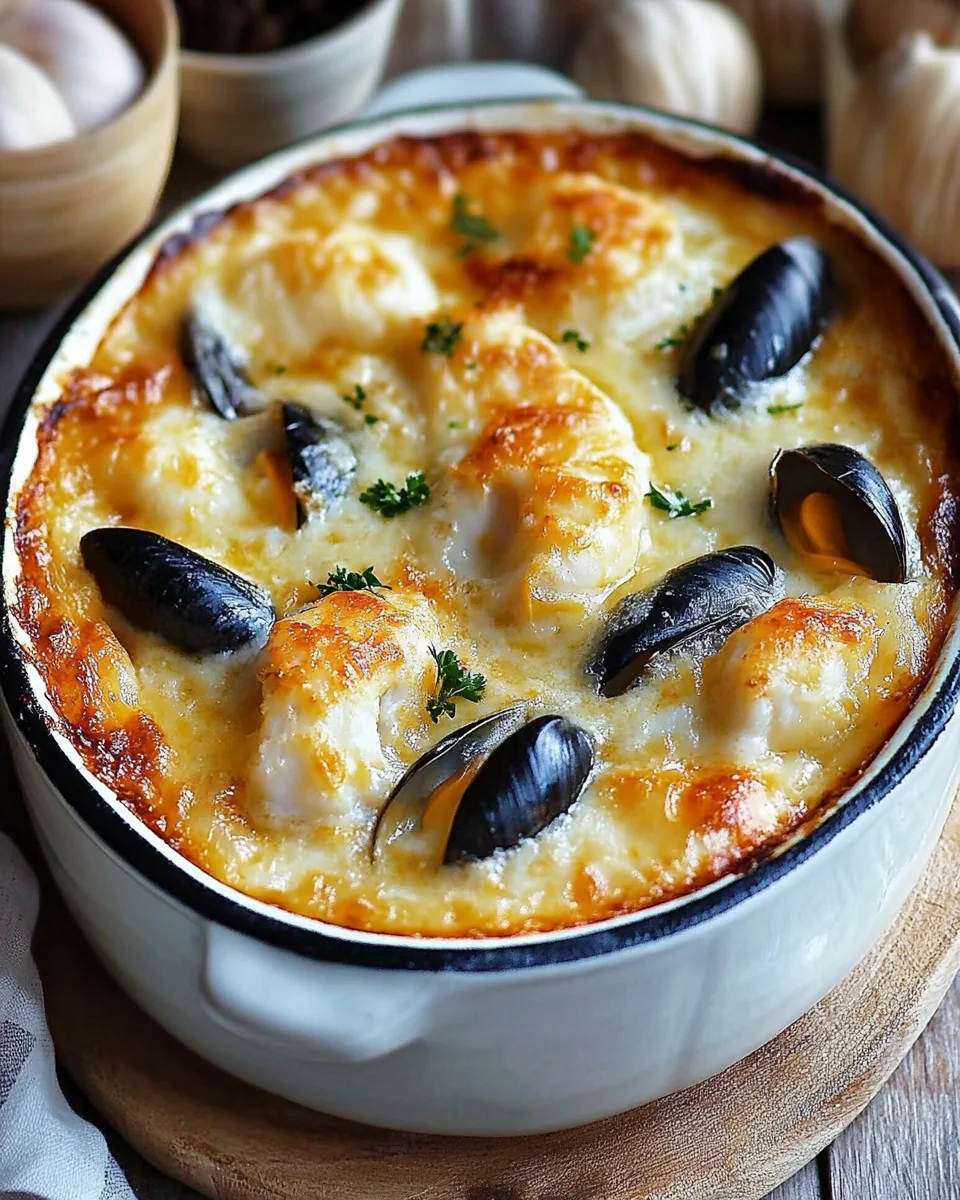 Gratin de Cabillaud aux Crevettes et aux Moules : un délice à découvrir!