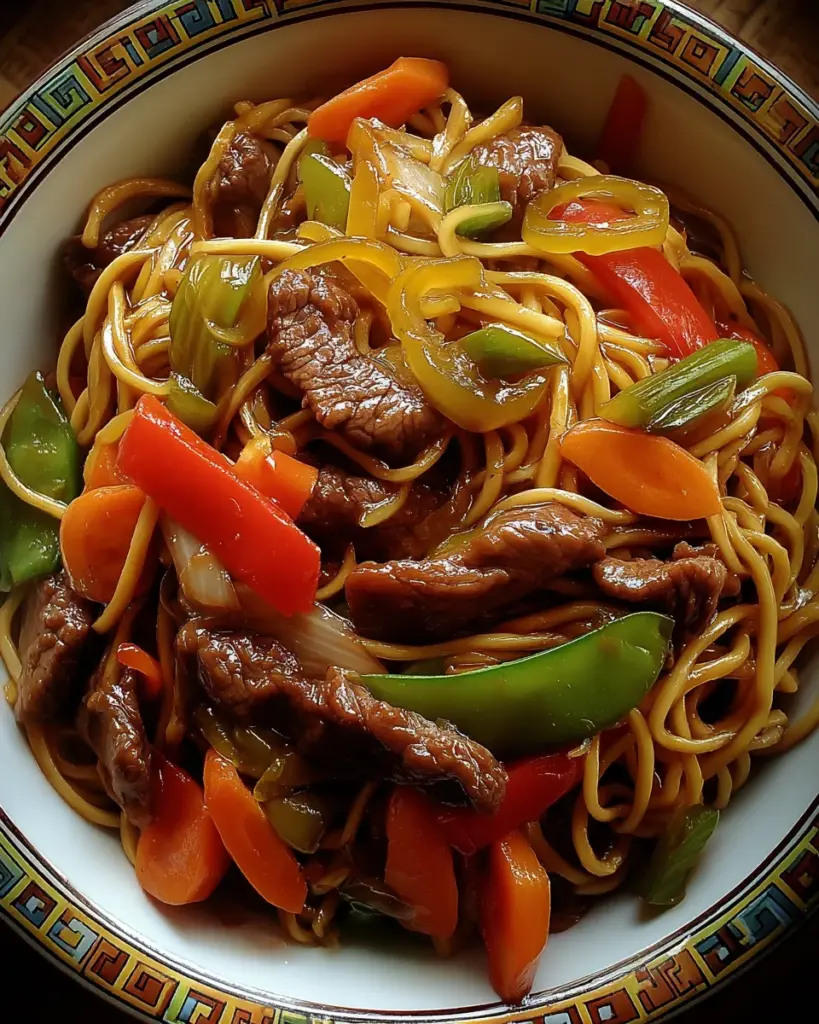 Nouilles Chinoises au Boeuf et aux Legumes 1