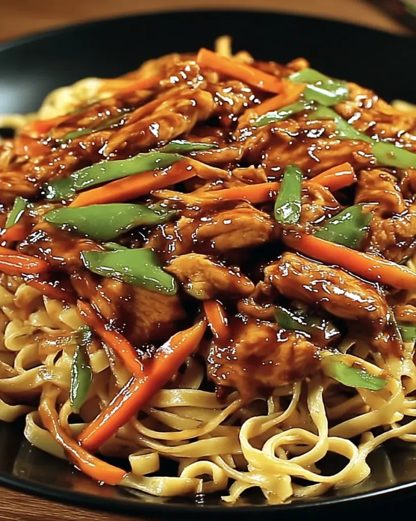 Nouilles Sautees au Poulet Caramelise 3