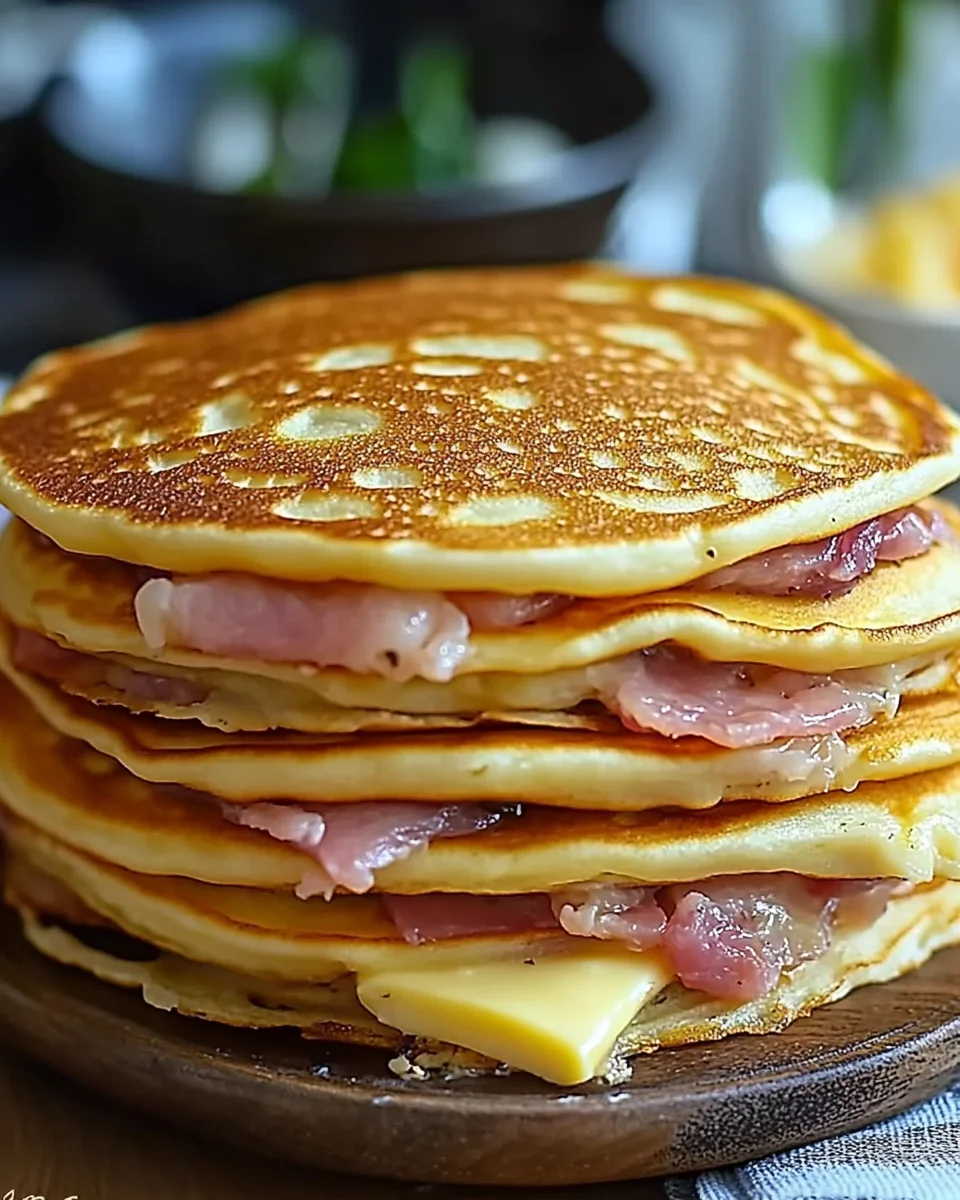 Pancakes Savoureux au Jambon et Fromage : Une recette délicieuse à découvrir!