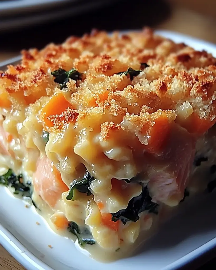 Parmentier de Saumon et Epinards avec Crumble Croustillant 2