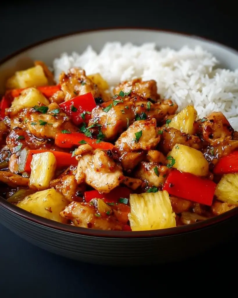 Poulet a lAnanas et aux Legumes 1