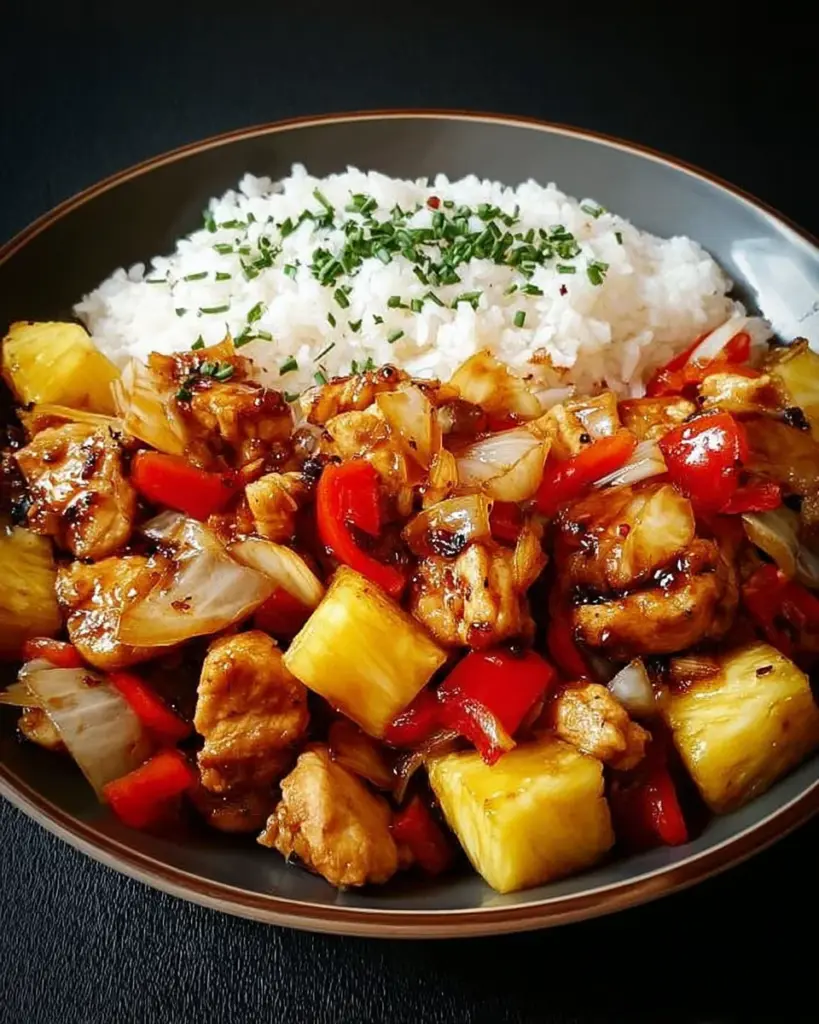 Poulet a lAnanas et aux Legumes 2