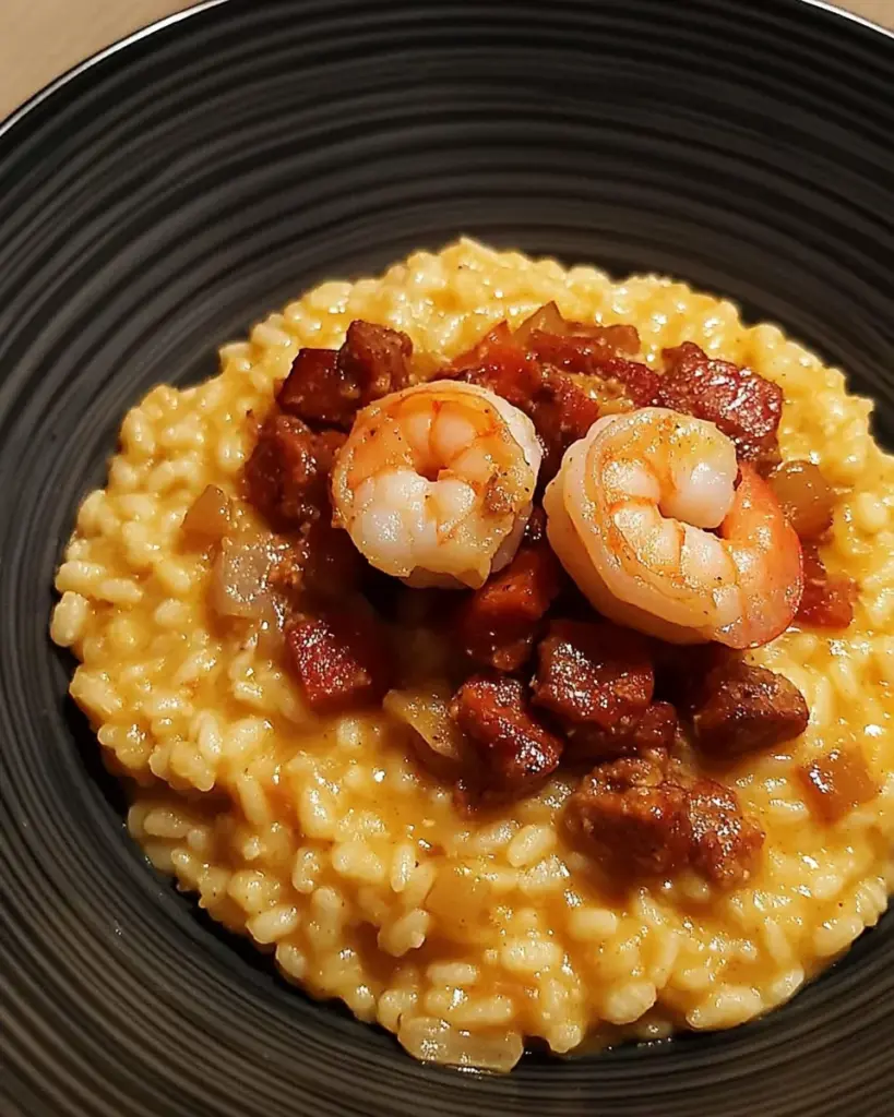 Risotto aux crevettes et chorizo 1