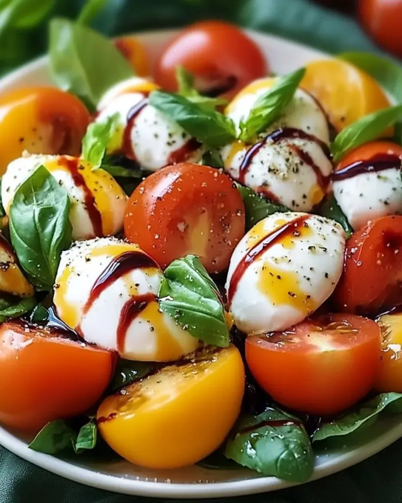 Salade Caprese Gourmande aux Peches 2 1