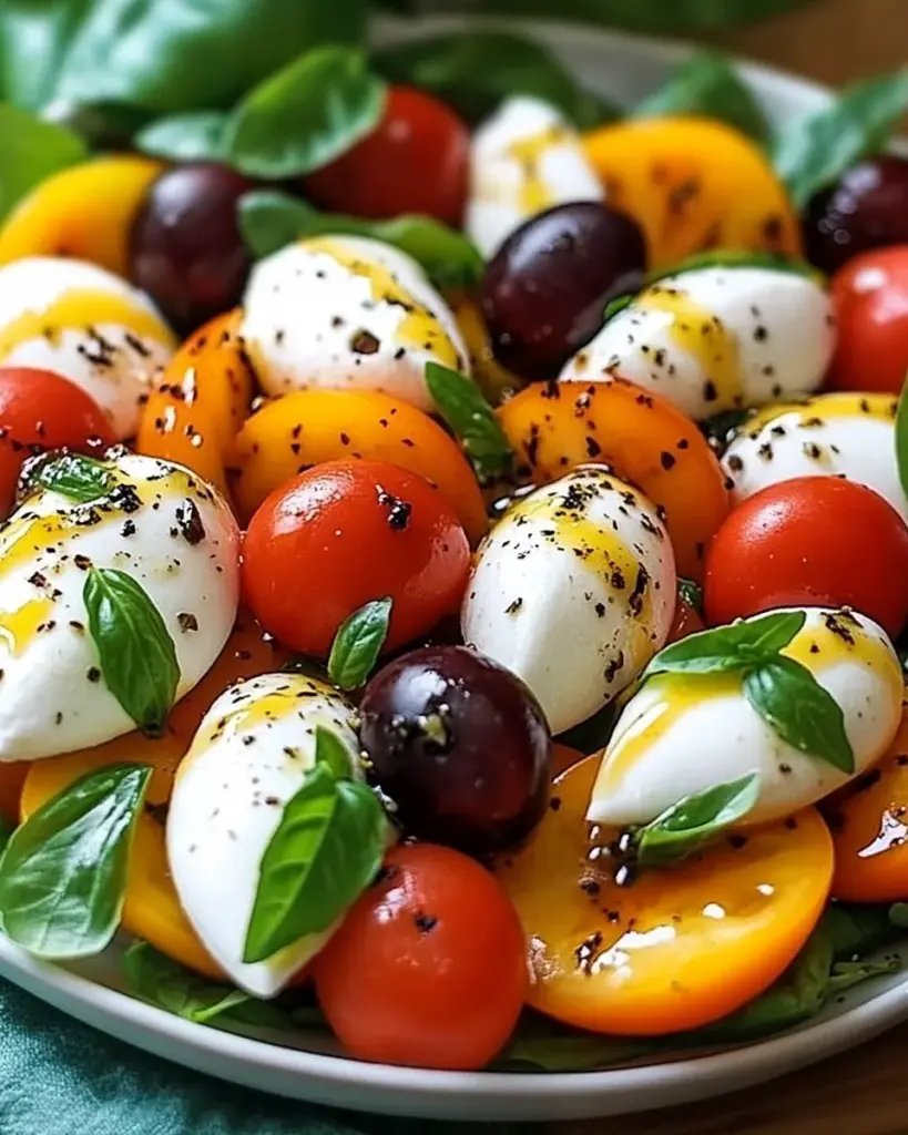Salade Caprese Gourmande aux Peches 3 1