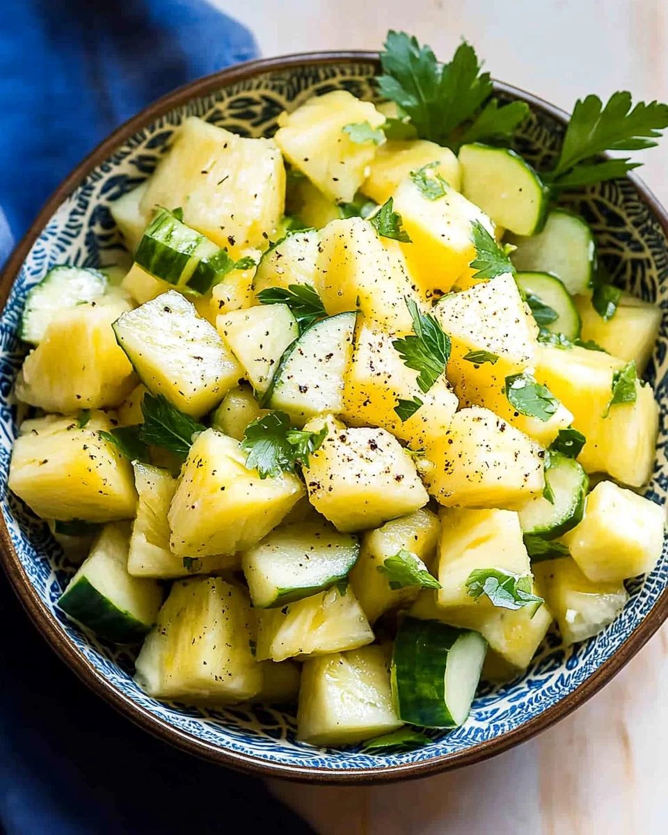 Salade d'ananas et de concombre : découvrez la recette fraîche !