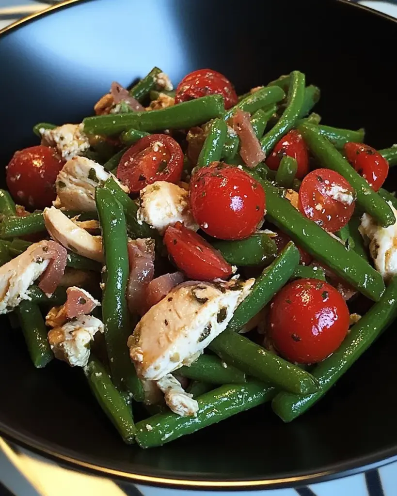 Salade de Haricots Verts au Poulet et Sauce Moutarde 3