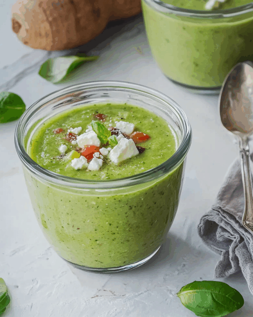 Soupe Froide de Courgette Feta et Menthe 1