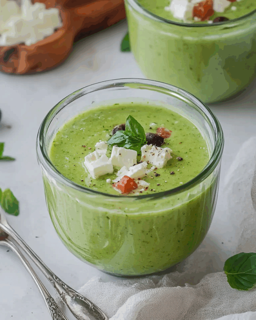 Soupe Froide de Courgette Feta et Menthe 3