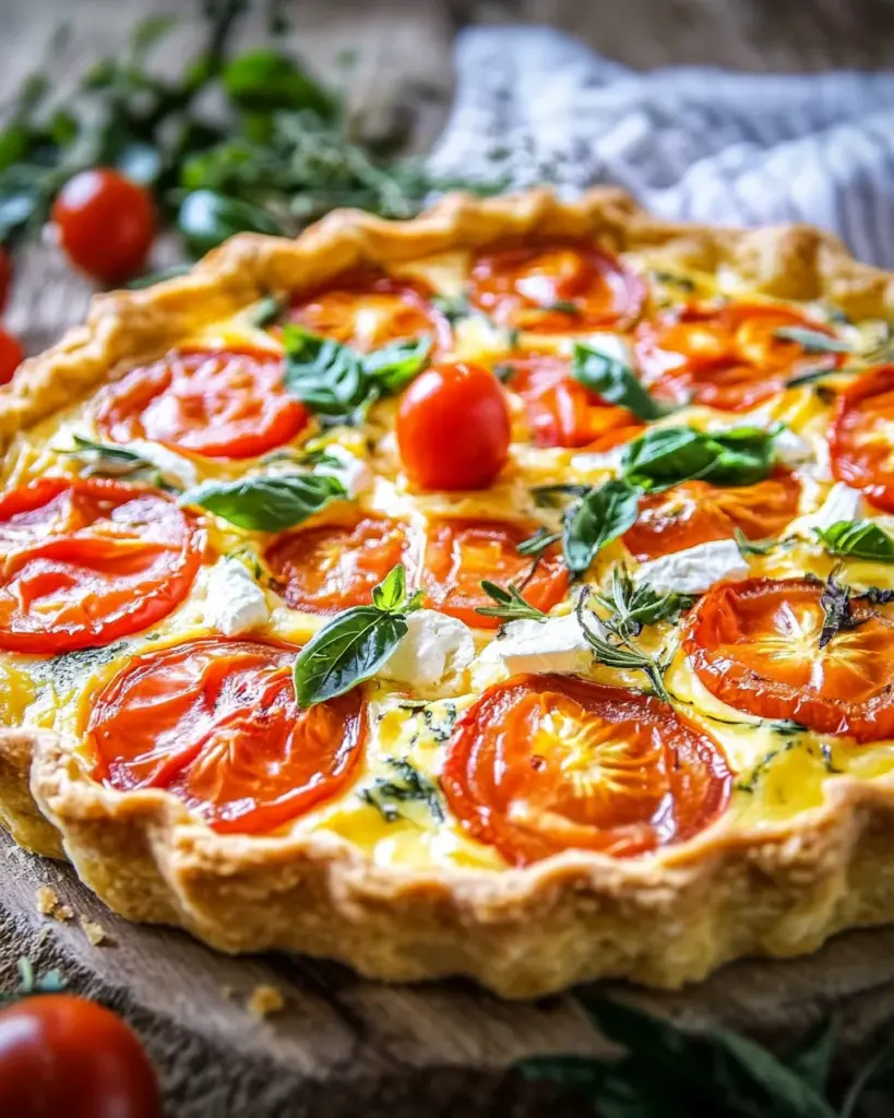 Tarte Fine aux Tomates Chevre et Roquette 1