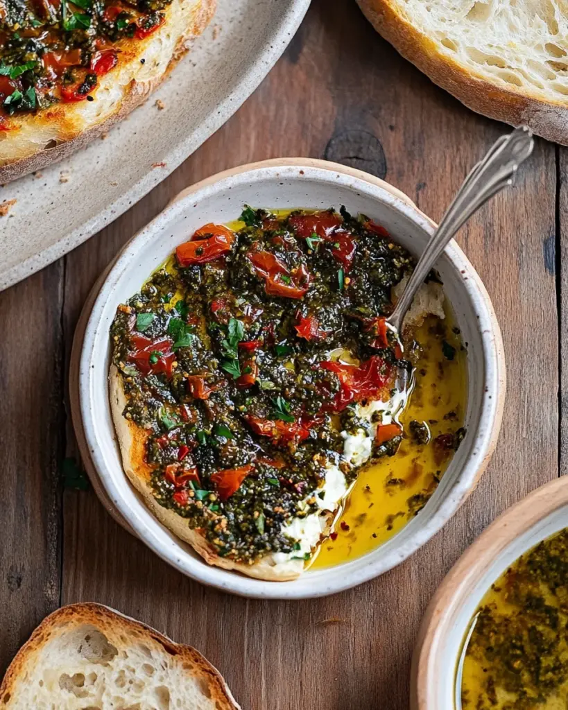 Trempette Savoureuse de Pain aux Tomates Sechees et Huile dOlive 2