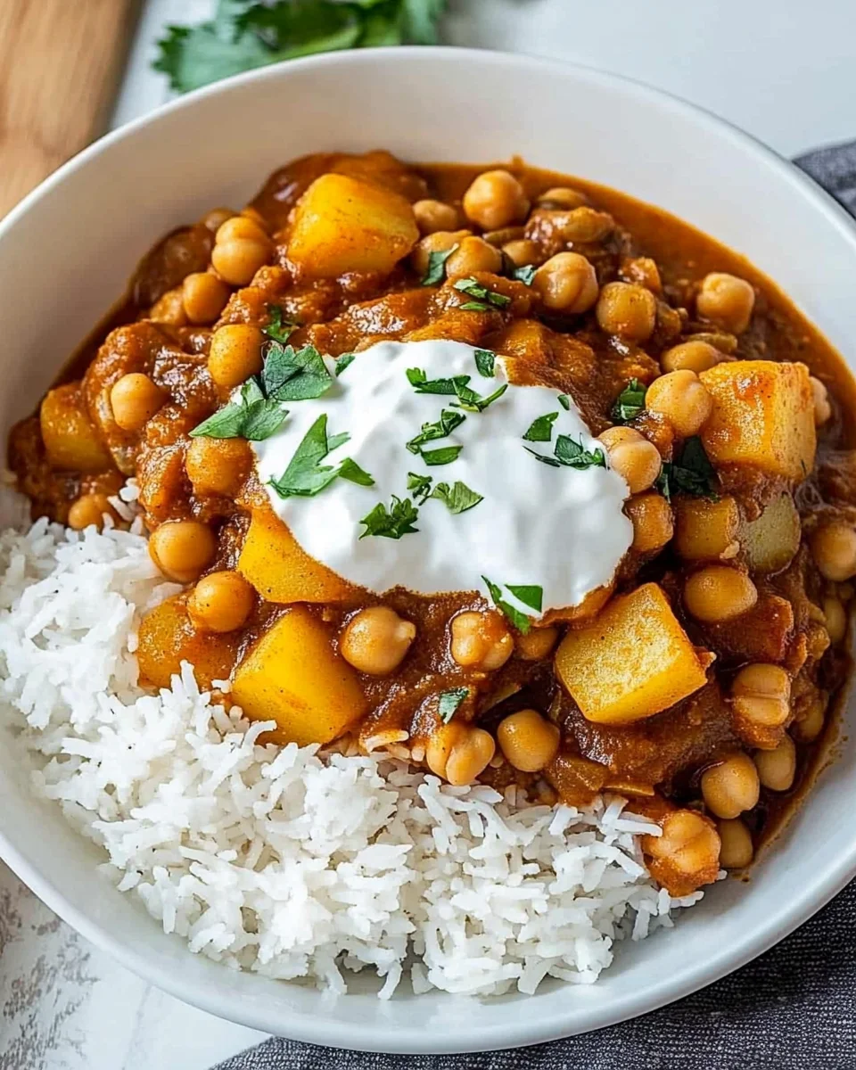 Curry de pois chiches et de pommes de terre, délicieux à essayer !