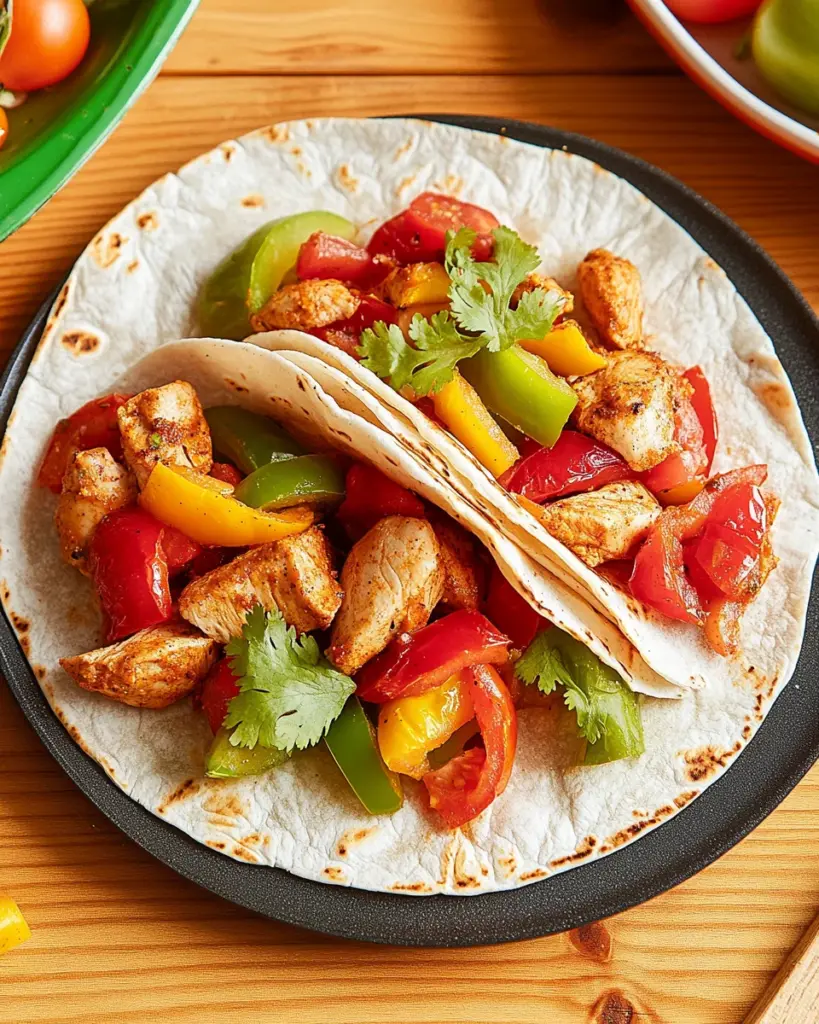 Fajitas de Poulet aux Tomates et Poivrons 1
