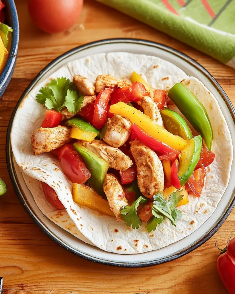 Fajitas de Poulet aux Tomates et Poivrons 2
