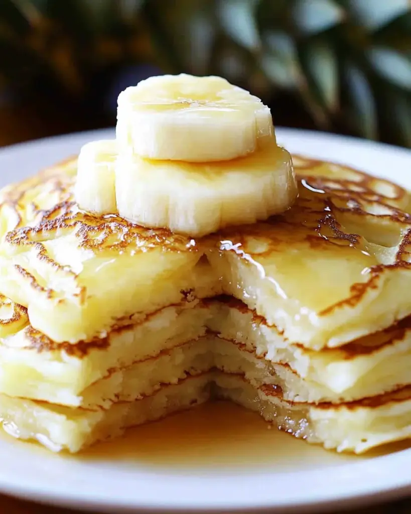 Pancakes a lAnanas et Creme de Coco 2