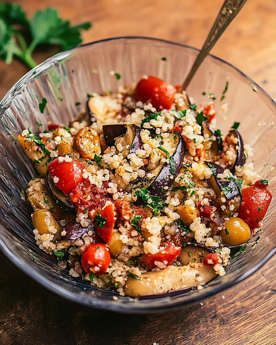 Salade d'Aubergines Rôties, Tomates et Pois Chiches : Un délice à découvrir!