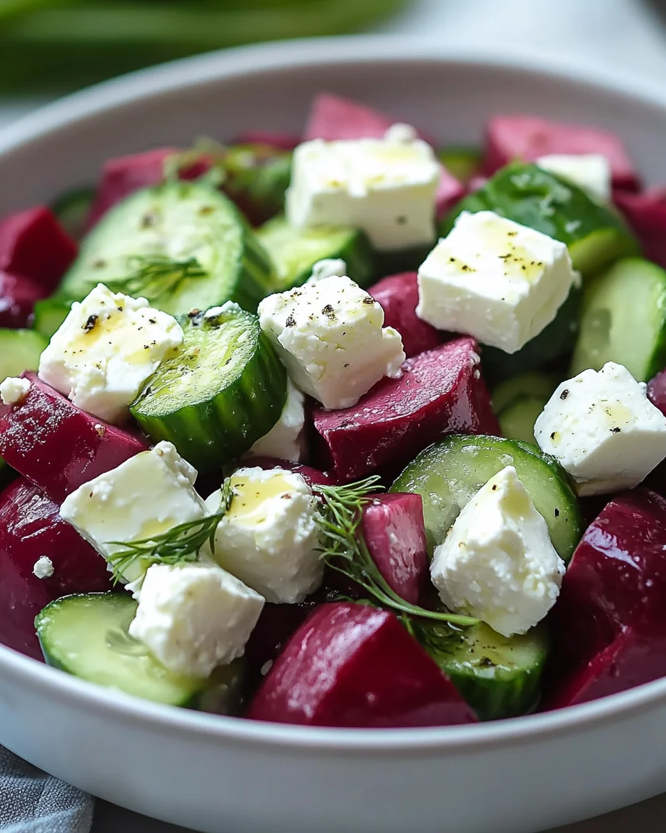 Salade de Betteraves, Feta et Concombres : Savourez-la !