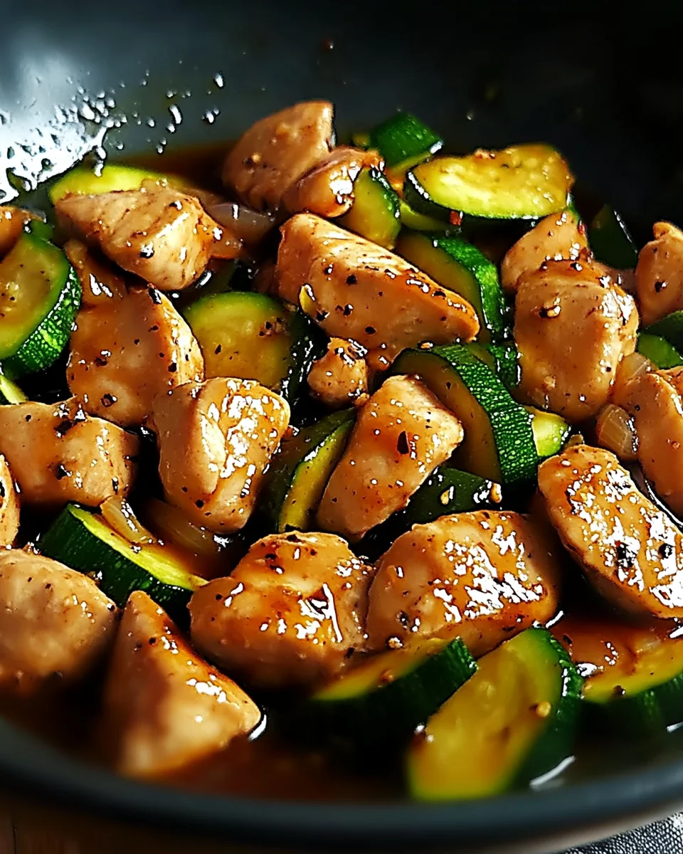 Sauté de Poulet aux Courgettes et Sauce Soja: Un délice!
