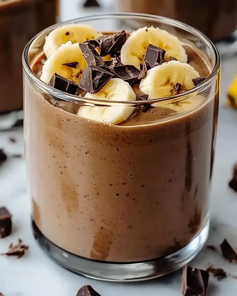 Smoothie Banane Chocolat Cacahuete 1