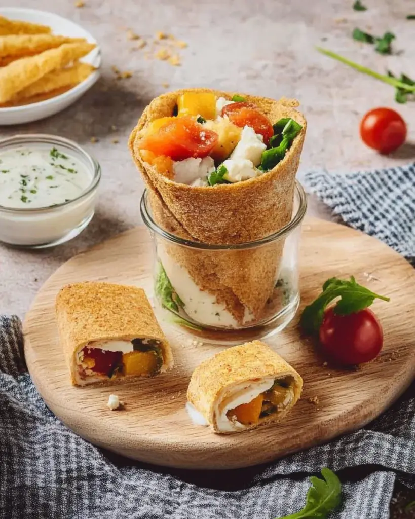 Wraps de Chevre Pane et Legumes 3