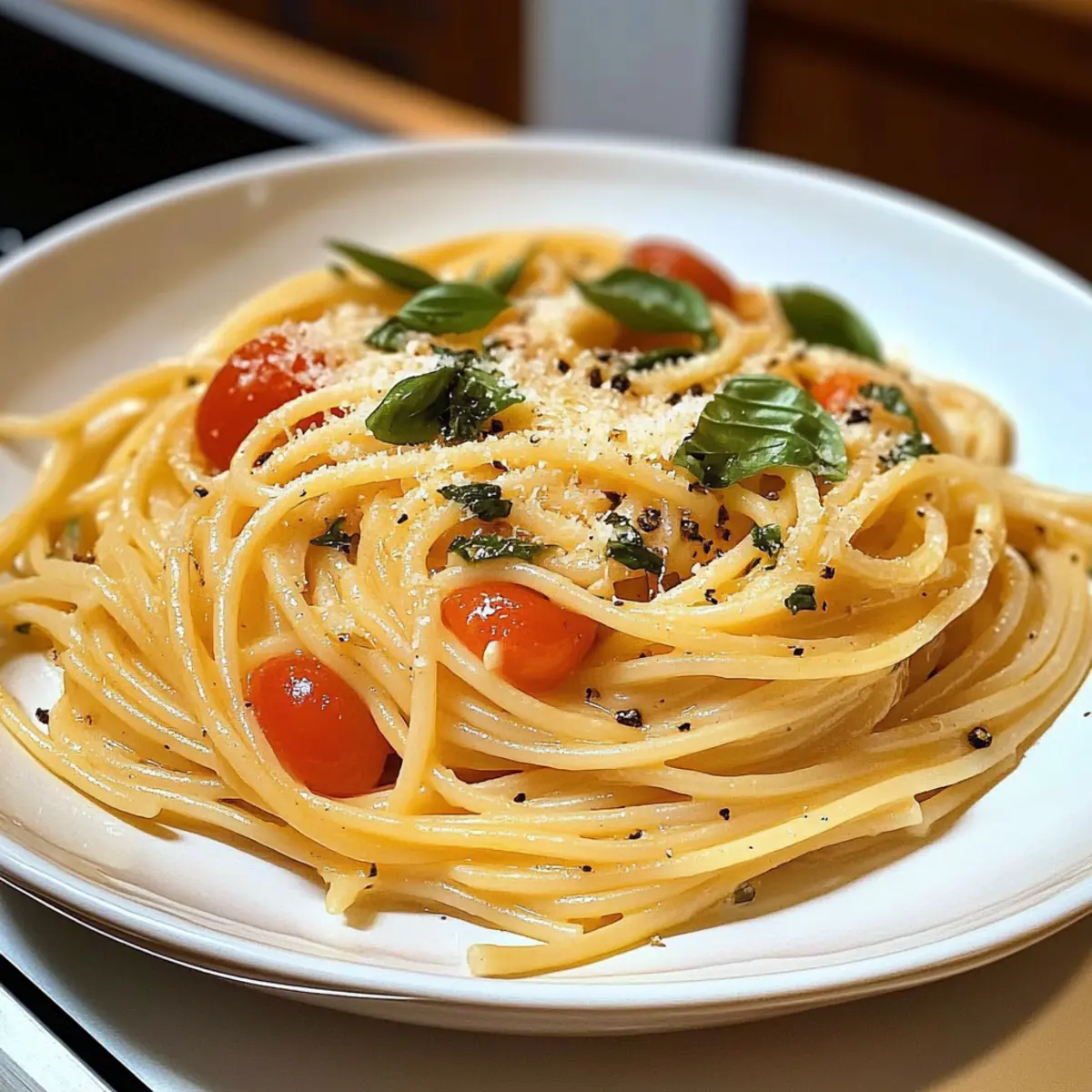 Spaghetti crémeux parmesan ail en 20 minutes top chrono