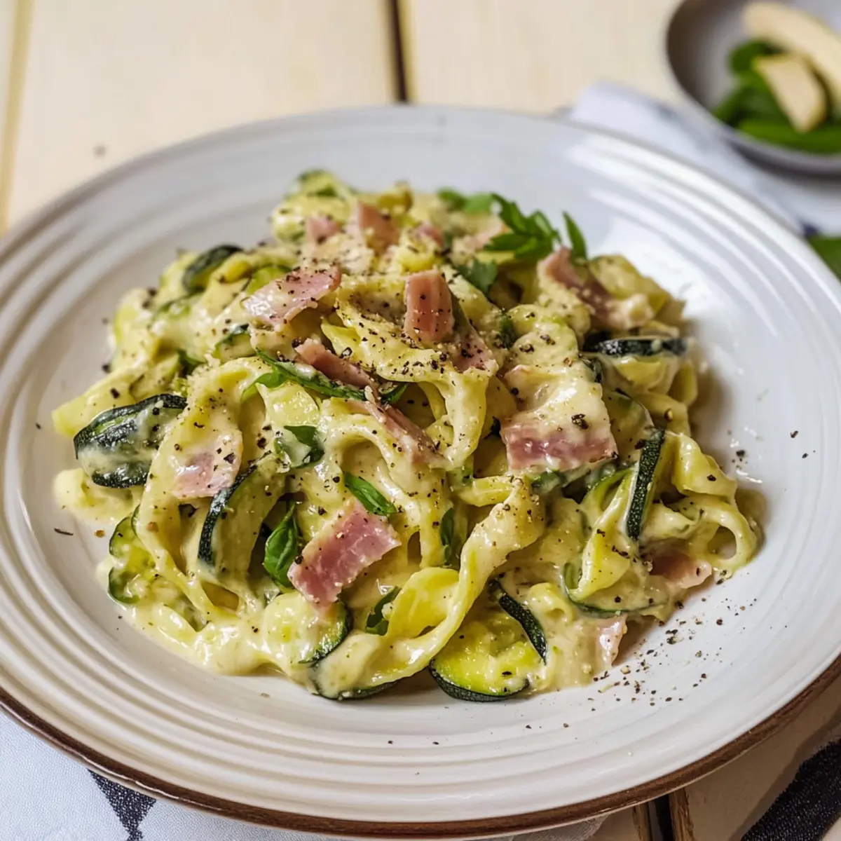 Courgettes Carbonara Facile et Savoureuse