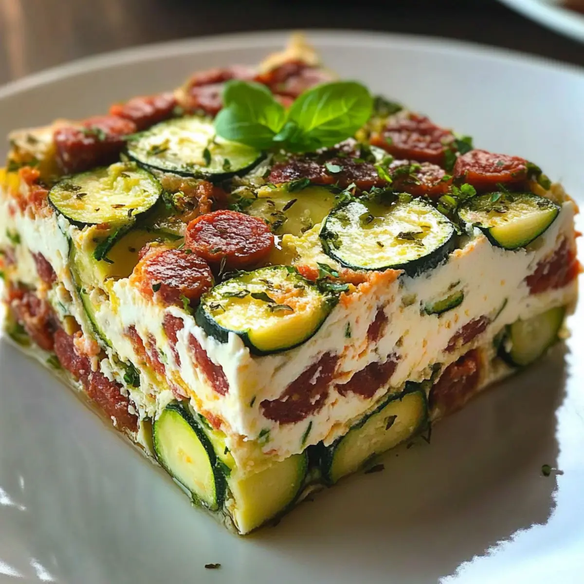 Terrine de Courgettes, Chorizo et Feta Facile à Faire