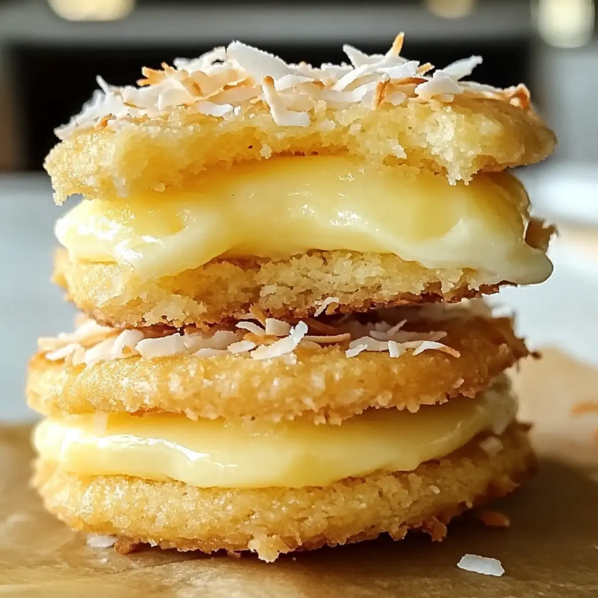 Biscuits au citron et à la noix de coco célestes