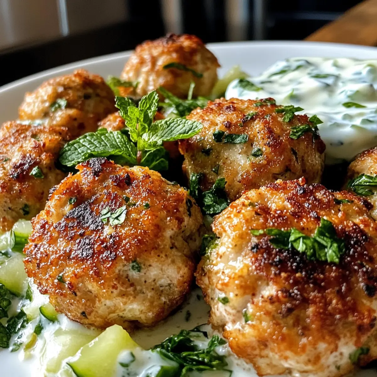 Boulettes Méditerranéennes au Poulet et Menthe Savoureuses